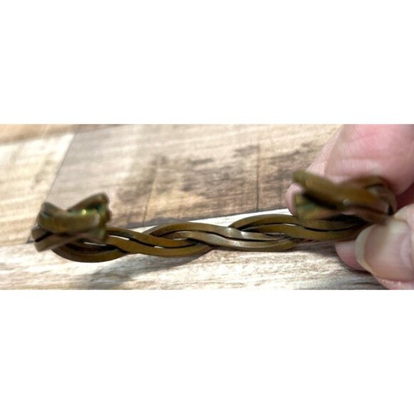 Vtg Handcrafted Twisted Copper Cuff Bracelet For Men Or Women Adjustable Fit Rus - Picture 3 of 4